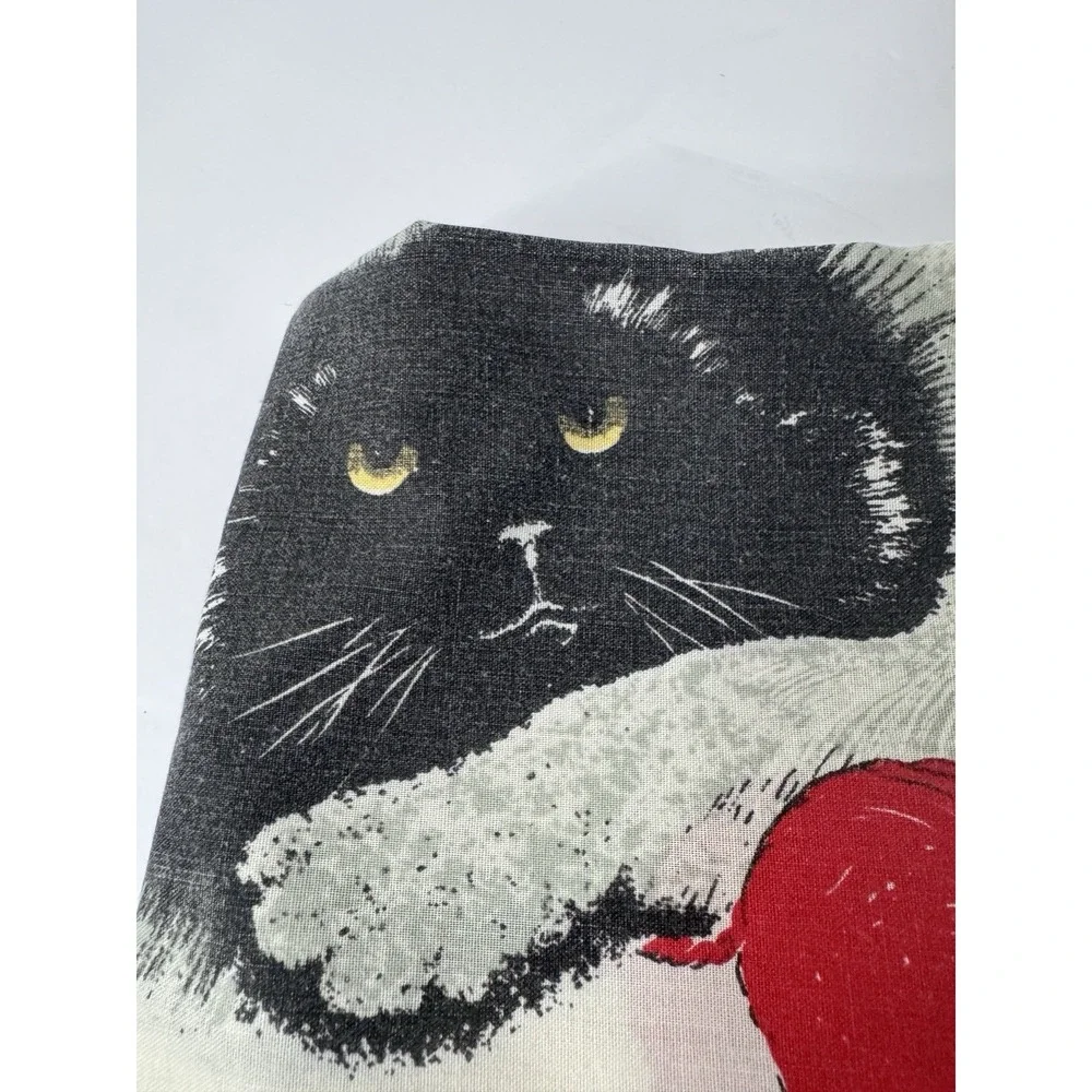 Vintage Tastemaker Standard Pillowcase Cat's Meow Cat & Yarn Cotton Cat Lady
